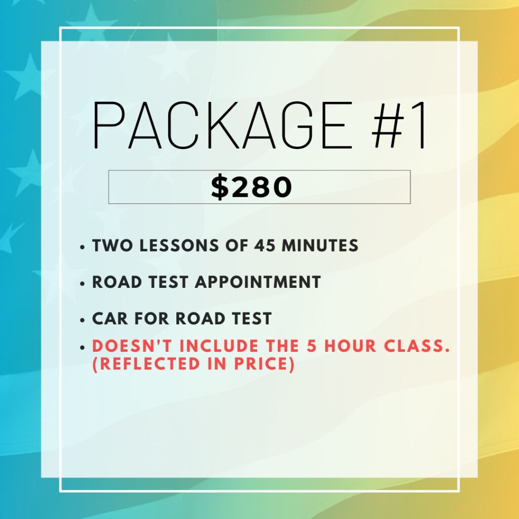 PACKAGE #1 WITHOUT 5 HOUR CLASS