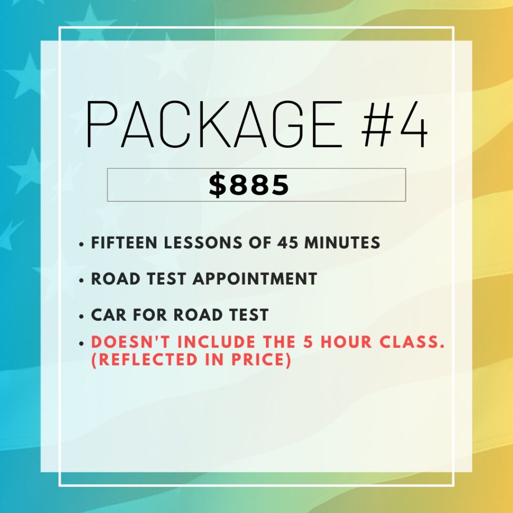 PACKAGE #4 WITHOUT 5 HOUR CLASS