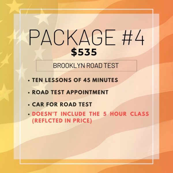 PACKAGE #4 WITHOUT 5 HOUR CLASS